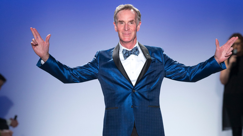 bill nye wearing fancy blue jacket