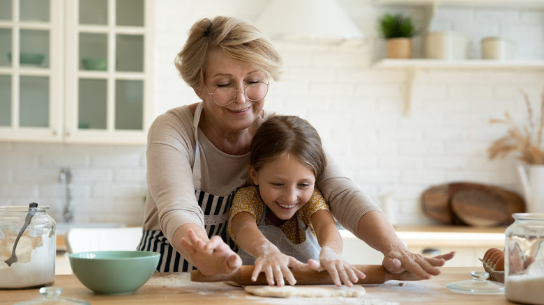 a young girl and an elderly woman