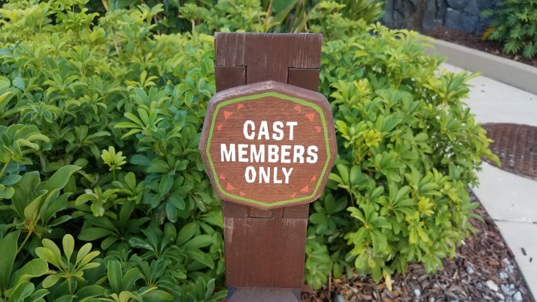 cast members only sign at disney world