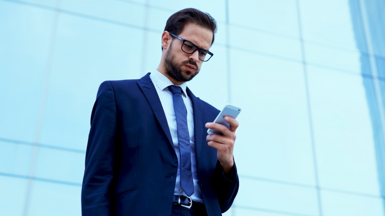 man with cell phone