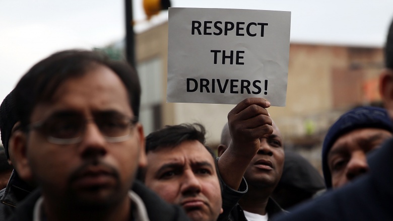 uber protest drivers