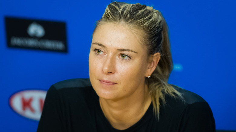 Sharapova staring to side