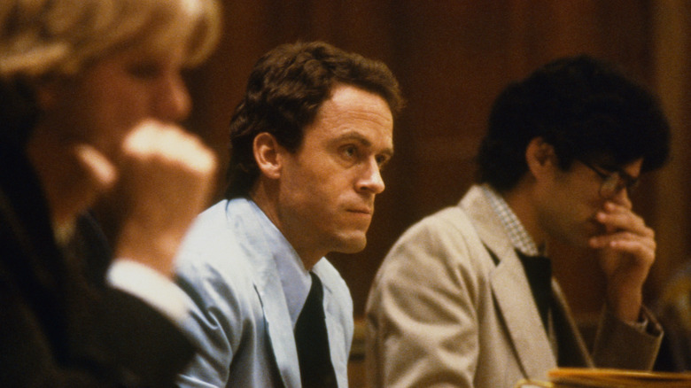 Ted Bundy seated in court