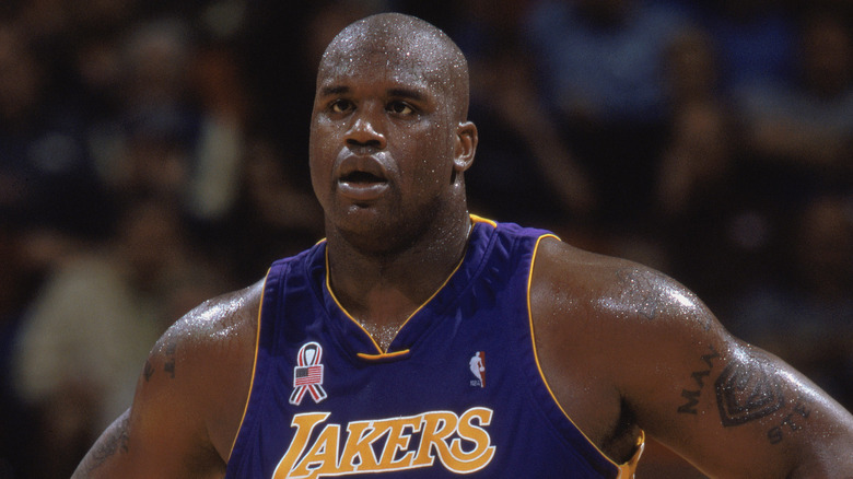 Shaquille O'Neal looking tired