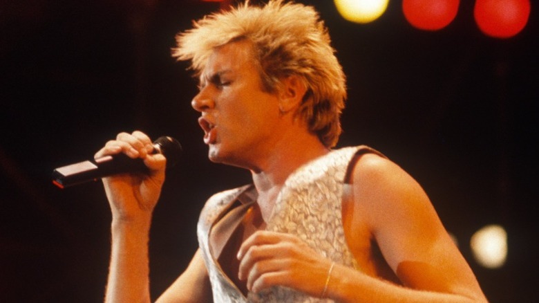 Simon Le Bon performing in 1981