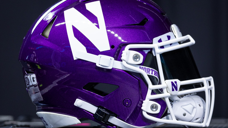 Northwestern University football helmet