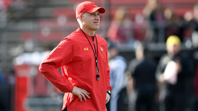 D.J. Durkin coach for Maryland on the sidelines