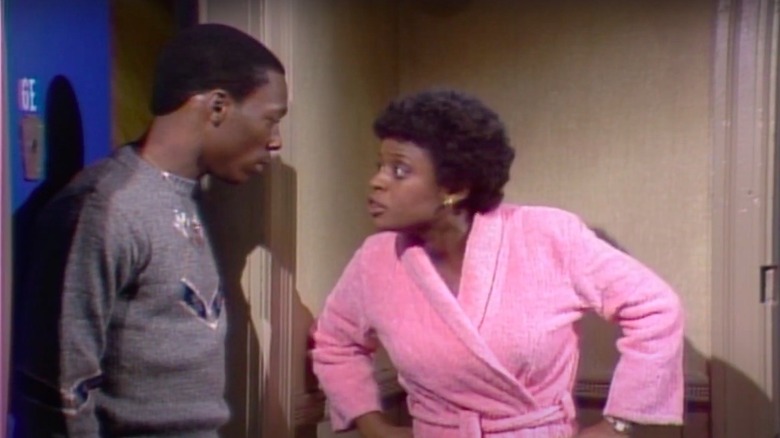 Eddie Murphy with Yvonne Hudson in a Saturday Night Live sketch