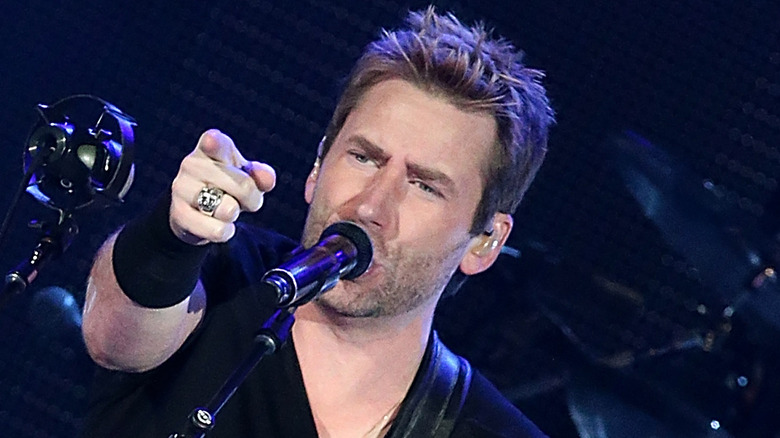 Chad Kroeger of Nickelback singing