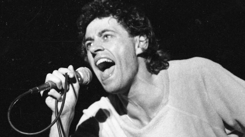 Bob Geldof performing with the Boomtown Rats