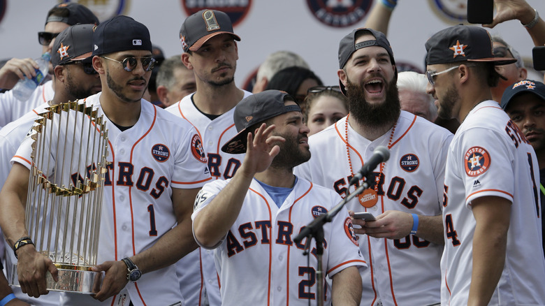 Astros celebrating World Series win