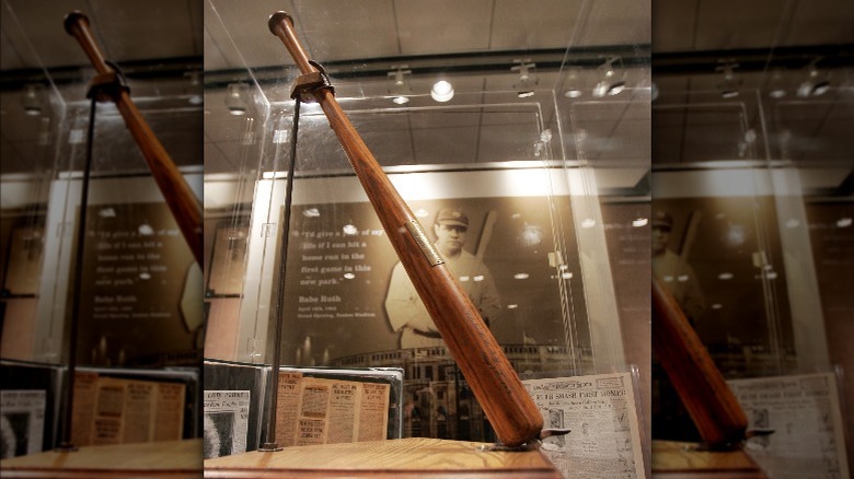 Babe Ruth's first Yankee Stadium home run bat