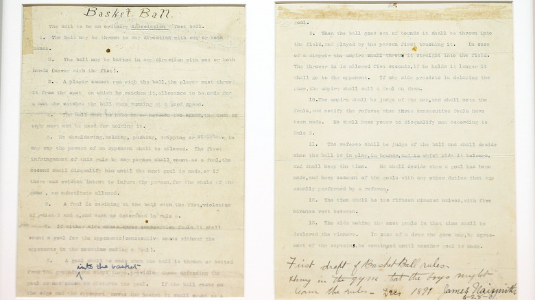 James Naismith's 1891 'Rules of Basketball'