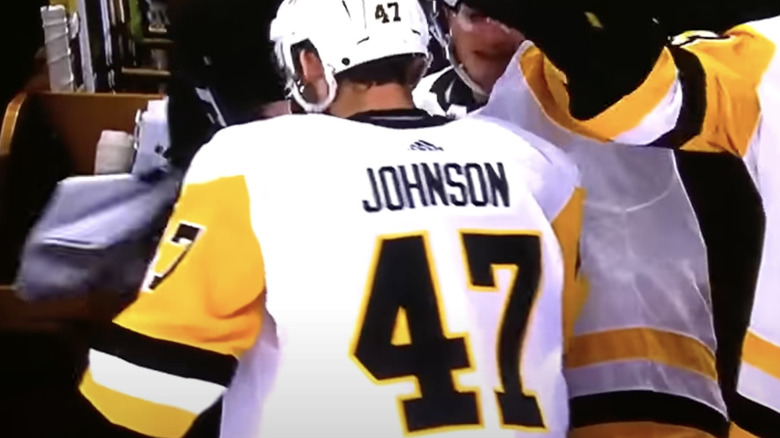 Adam Johnson in Penguins game