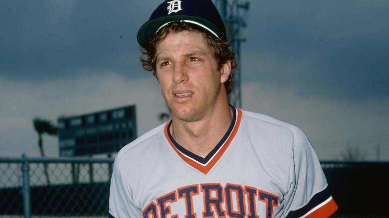 Mark Fidrych posing Detroit Tigers