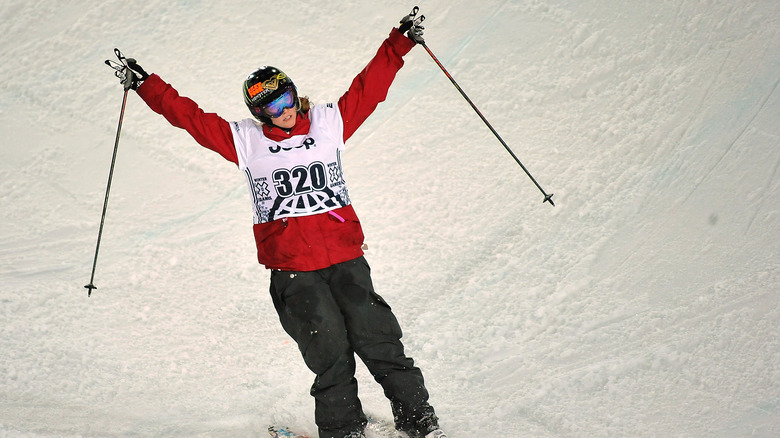 Sarah Burke celebrates