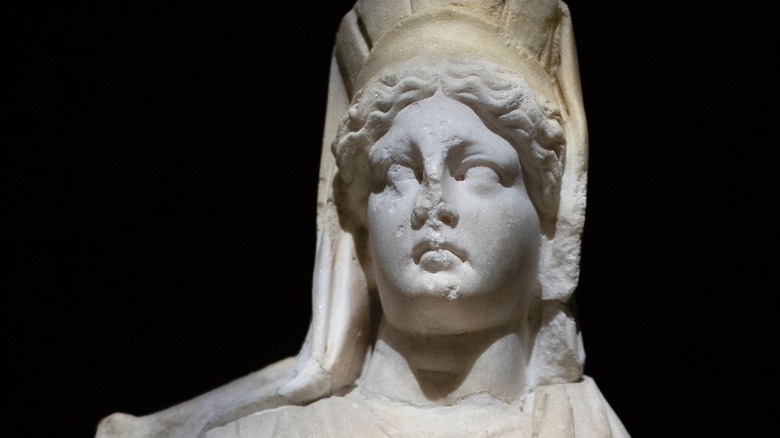 Ancient marble statue of Cybele