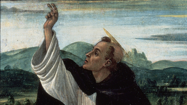 St. Dominic looks up
