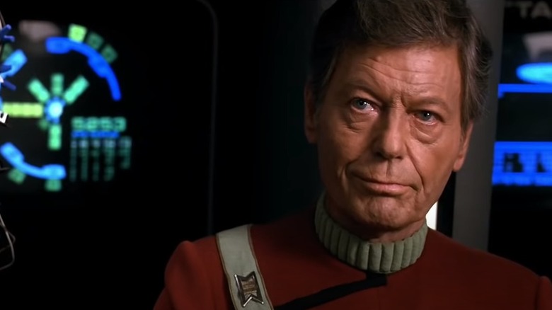 DeForest Kelley as Dr. Leonard "Bones" McCoy in "Star Trek VI"