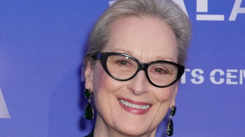 Meryl Streep glasses smiling at event