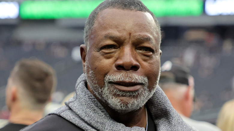 carl weathers grey beard and scarf