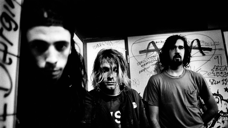 Nirvana in graffiti covered room