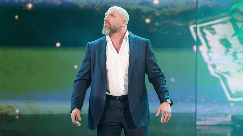 Triple H on stage