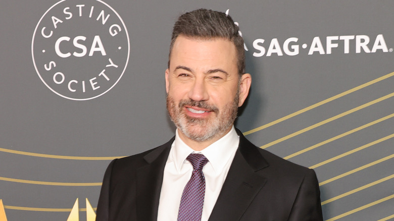 Jimmy Kimmel smiling suit at a SAG-AFTRA event