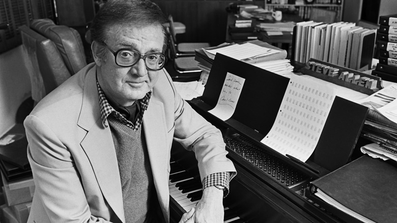 Steve Allen sitting at a piano