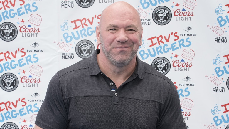 Dana White wearing dark shirt