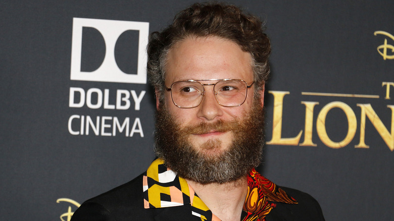 Seth Rogen smirking