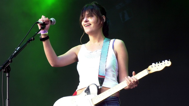 Justine Frischmann performing onstage