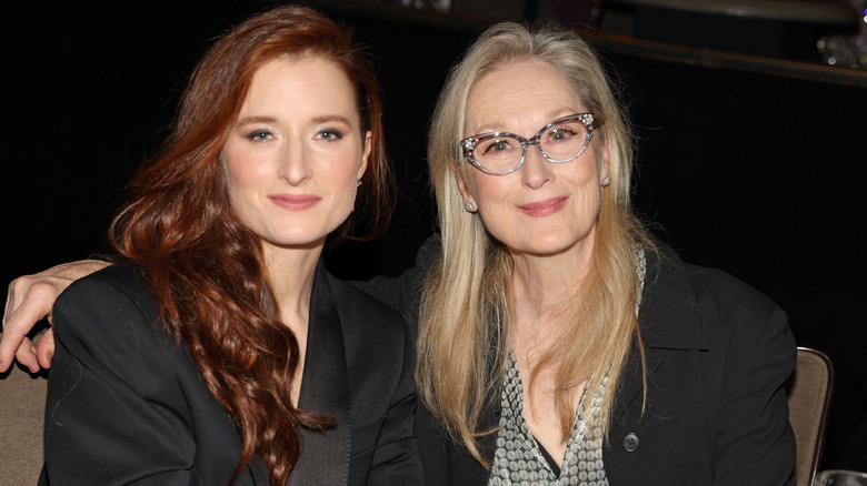 Grace Gummer and Meryl Streep smiling for a photo