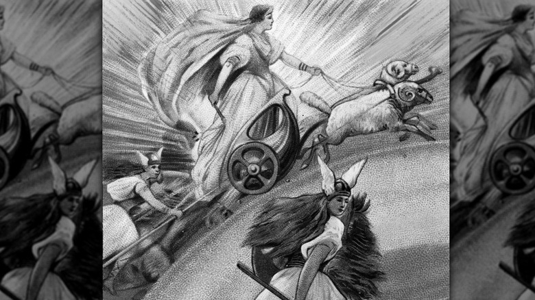 goddess Frigg chariot