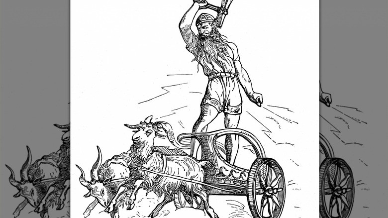 Thor in his goat chariot