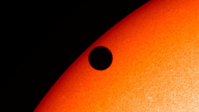 Transit of Venus over sun