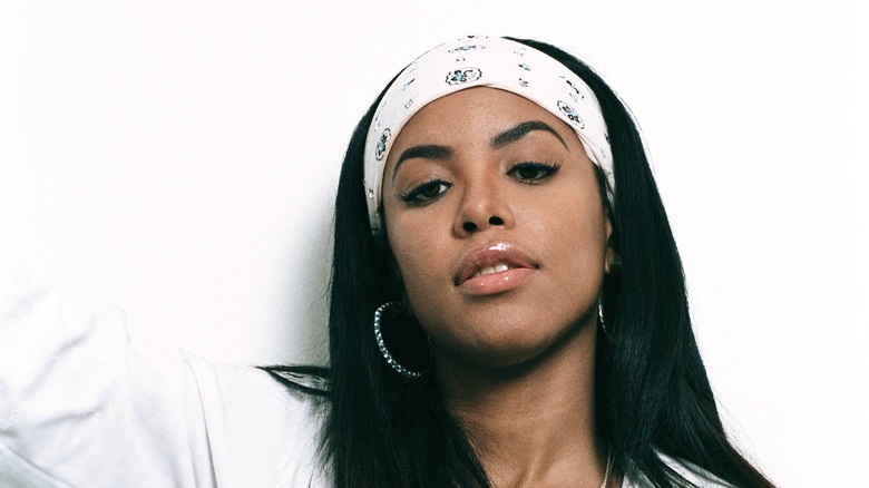 Aaliyah in white bandana