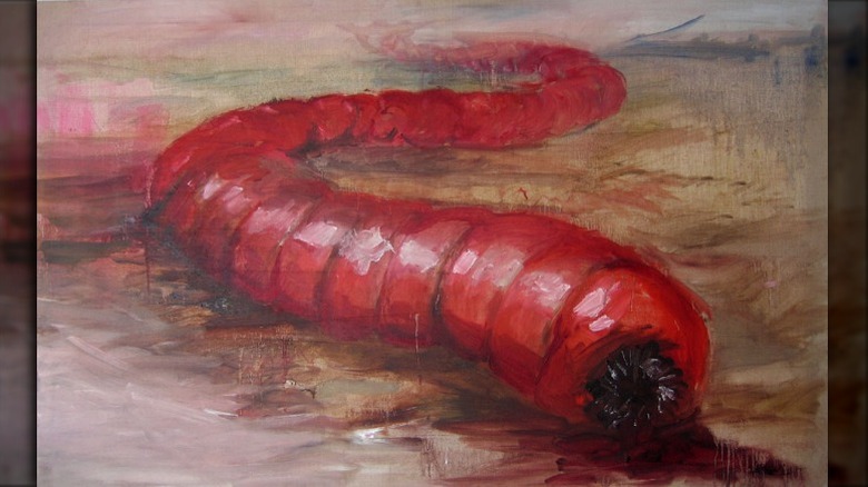 Artistic impression of the Mongolian death worm