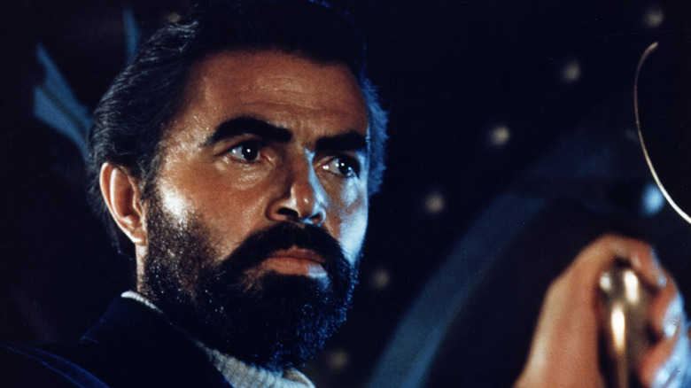 James Mason as Captain Nemo looking serious