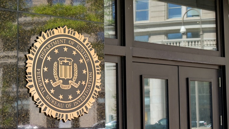 FBI headquarters front with sign