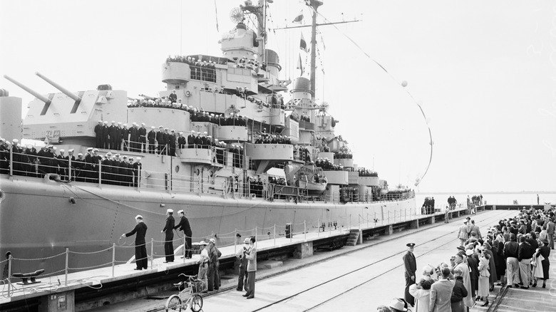 USS Juneau in port