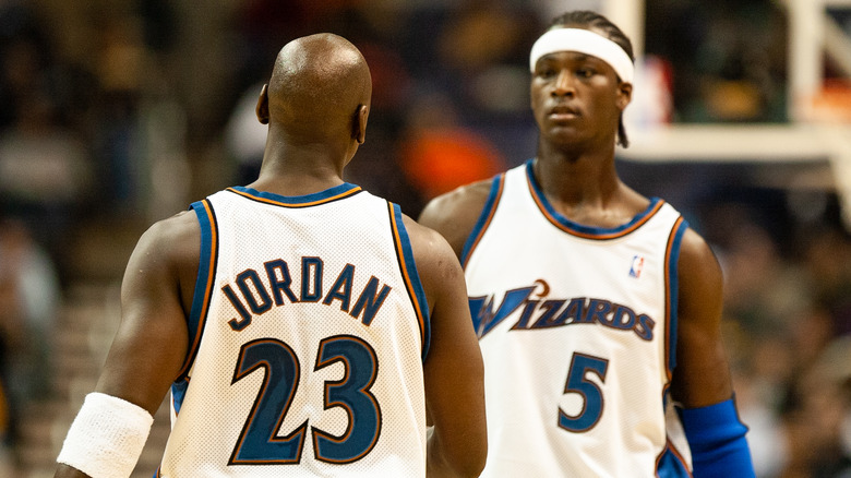 Michael Jordan and Kwame Brown