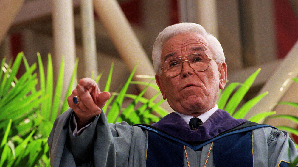 Robert Schuller giving a sermon.