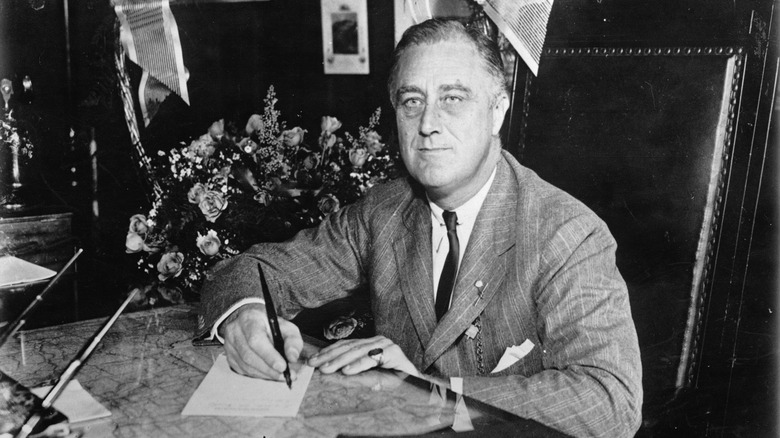 FDR at his desk