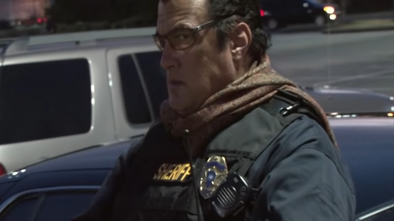 Steven Seagal in a Sheriff's uniform