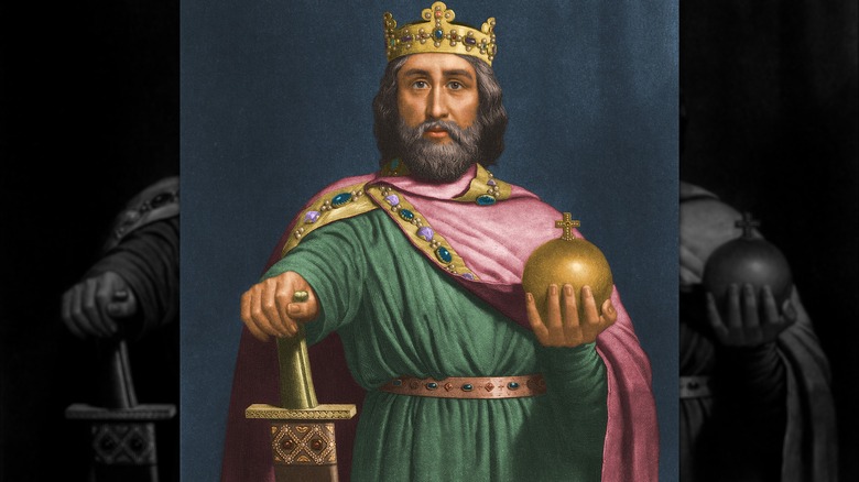 Charlemagne holding sword