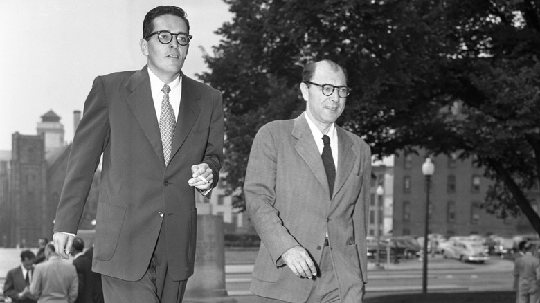 Dalton Trumbo and John Howard Lawson walking