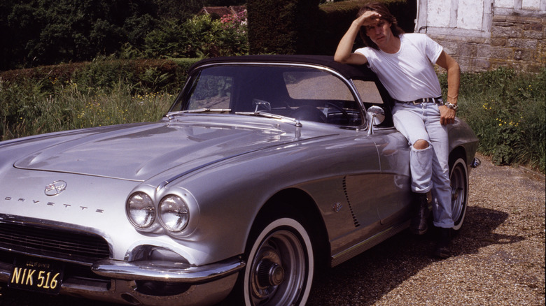 Jeff Beck with his Corvette