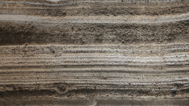 layers of sedimentary rock