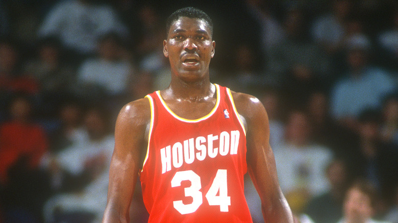 Hakeem Olajuwon looking on